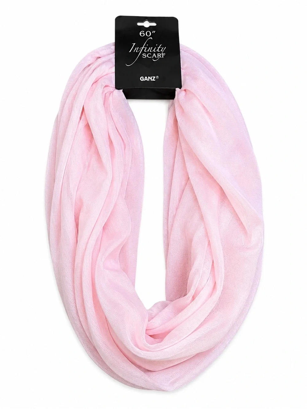 Ganz Style 101 60” Infinity Scarf Light Pink